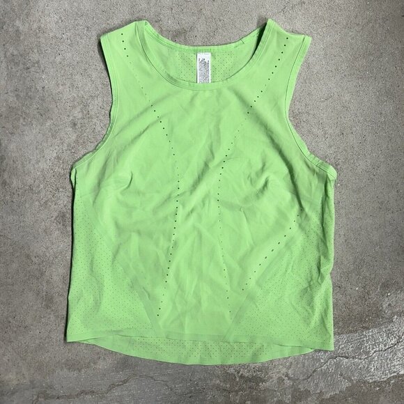 Lululemon Swift Ventilated Running Tank Scream Green Light Size 4 - Picture 1 of 6
